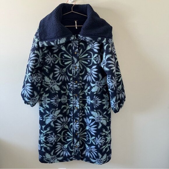 NWT FREE PEOPLE this love cardi coat in night sky combo Size XS - Picture 4 of 15